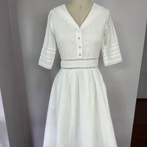 Elegant White Midi Dress
